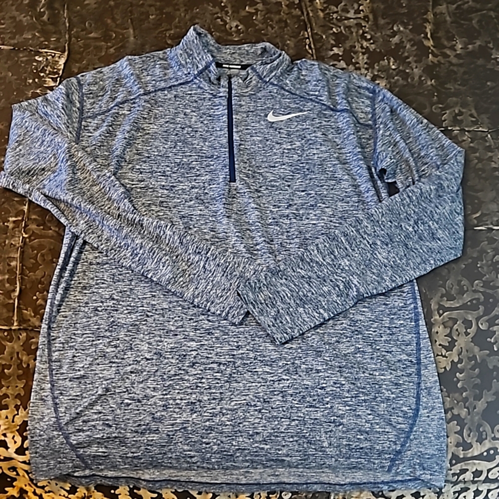 Mens Nike Dri Fit Running LS Half Zip-L